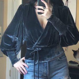 Reformation wrap top